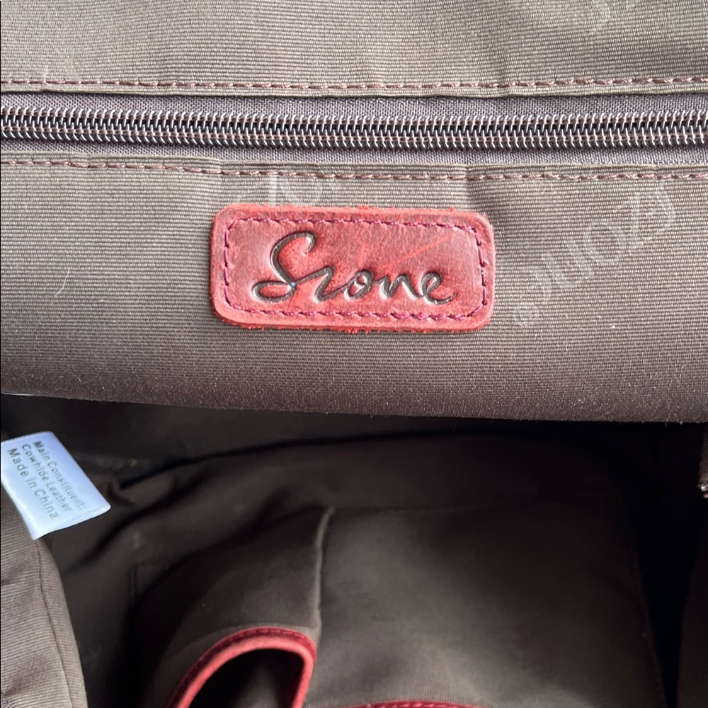 Chic Red Leather Backpack - Picture 5 of 14